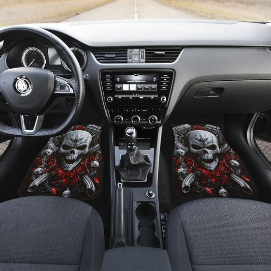 Flaming Skull Car Mats 103131 - YourCarButBetter