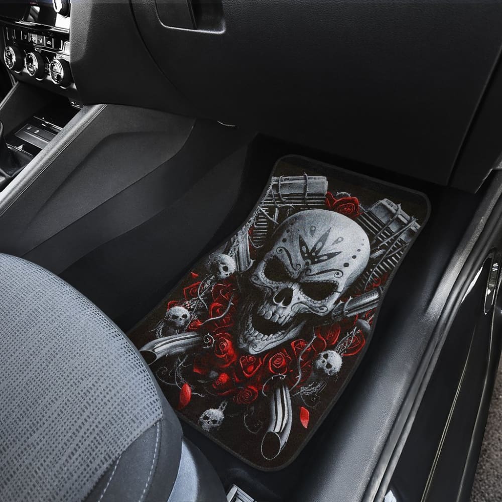Flaming Skull Car Mats 103131 - YourCarButBetter