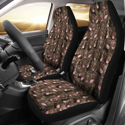 Flat Coated Retriever Full Face Car Seat Covers 115106