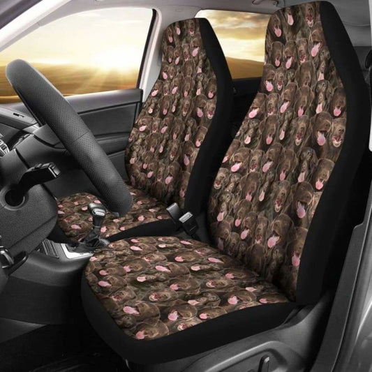 Flat Coated Retriever Full Face Car Seat Covers 115106