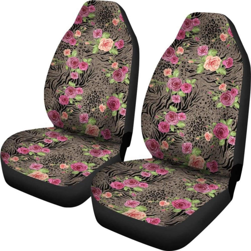 Floral Animal Print Car Seat Covers 153908 - YourCarButBetter