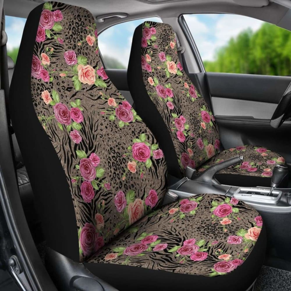Floral Animal Print Car Seat Covers 153908 - YourCarButBetter