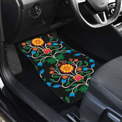 Floral Beadwork Four Clans Car Floor Mats 153908 - YourCarButBetter