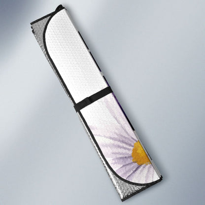 Floral Butterfly White and Purple Car Auto Sun Shades 211301 - YourCarButBetter