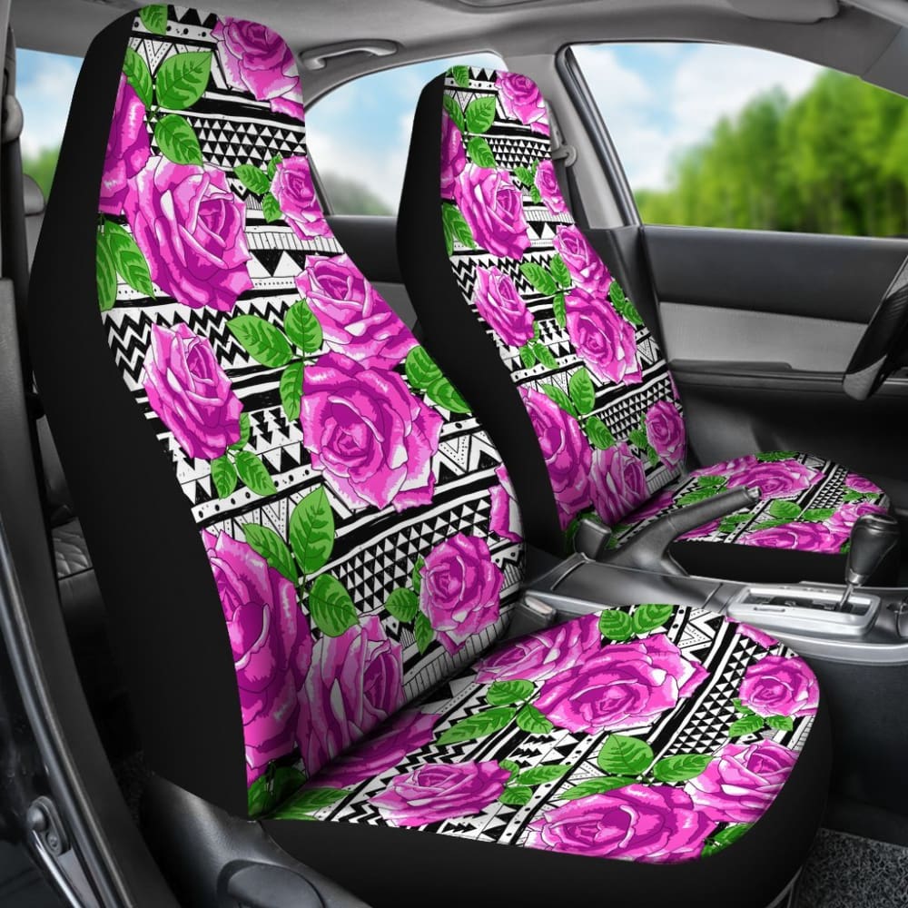 Floral Car Seat Covers Modern Boho Aztec 174510 - YourCarButBetter