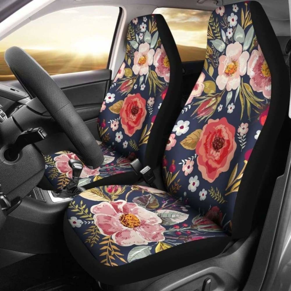 Floral Car Seat Covers Vintage Flowers 153908 - YourCarButBetter