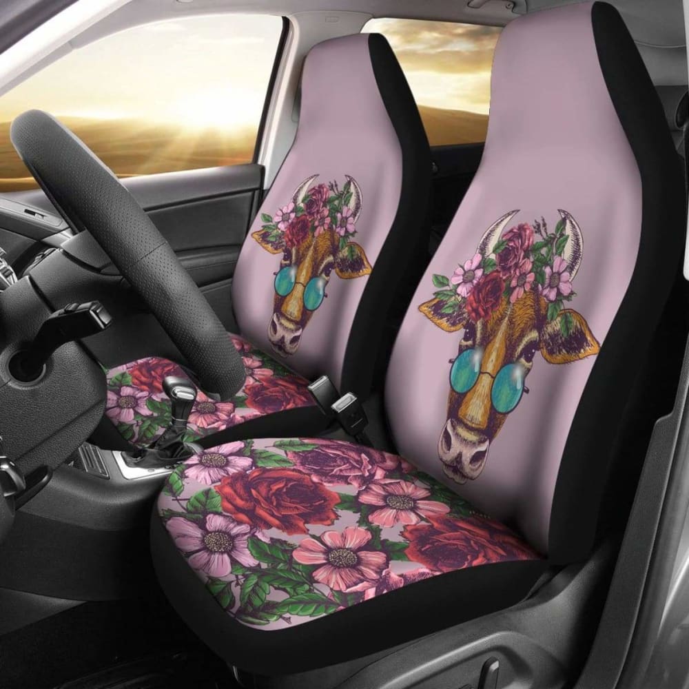 Floral Cow Car Seat Covers 144730