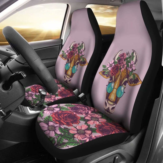 Floral Cow Car Seat Covers 144730