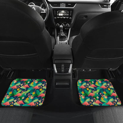 Floral Flamingo Theme Car Floor Mats 210704 - YourCarButBetter