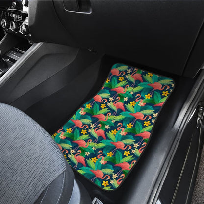 Floral Flamingo Theme Car Floor Mats 210704 - YourCarButBetter