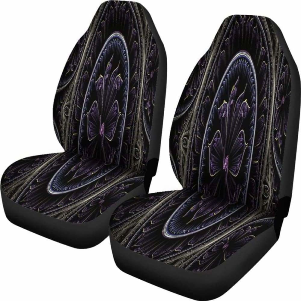 Floral Fractal Car Seat Covers 153908 - YourCarButBetter