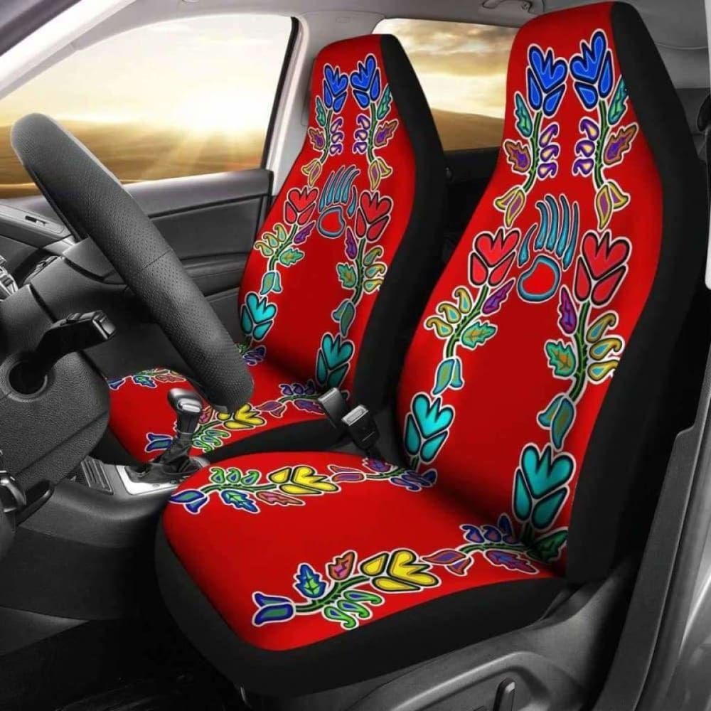 Floral Generations Red with Bearpaw Car Seat Covers 153908 - YourCarButBetter