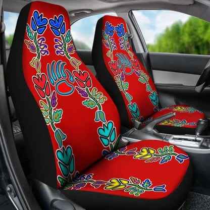 Floral Generations Red with Bearpaw Car Seat Covers 153908 - YourCarButBetter