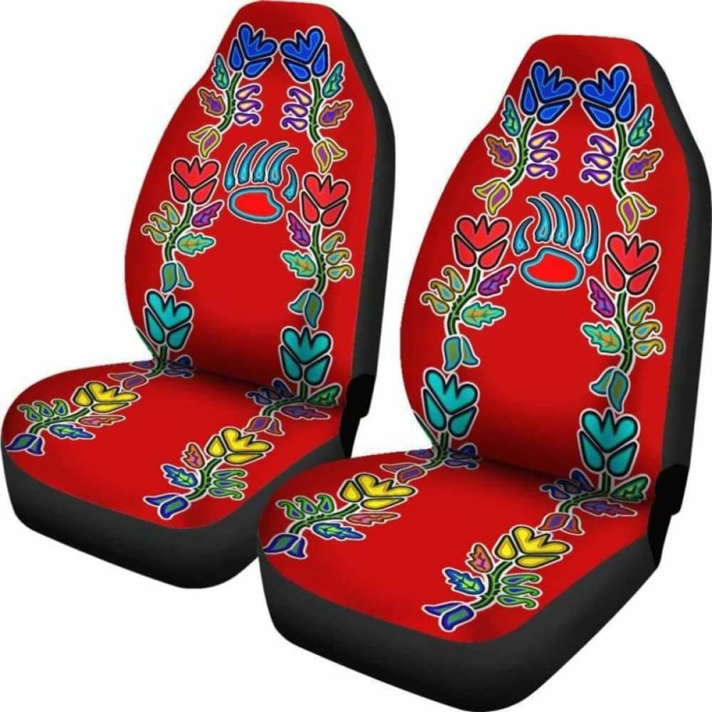 Floral Generations Red with Bearpaw Car Seat Covers 153908 - YourCarButBetter