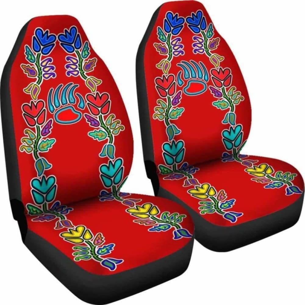 Floral Generations Red with Bearpaw Car Seat Covers 153908 - YourCarButBetter