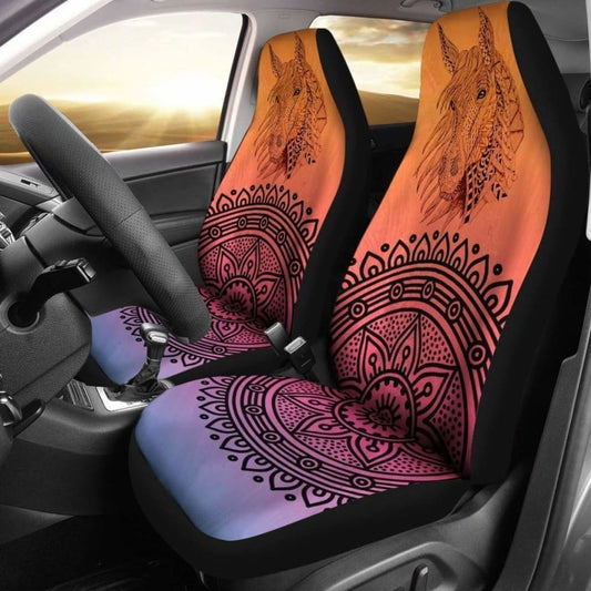 Floral Horse Car Seat Covers 04 170804