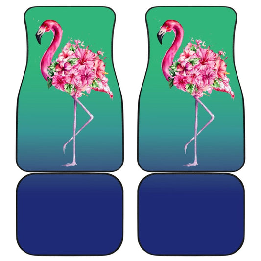 Floral Pink Flamingos Flowers Car Floor Mats 210502 - YourCarButBetter