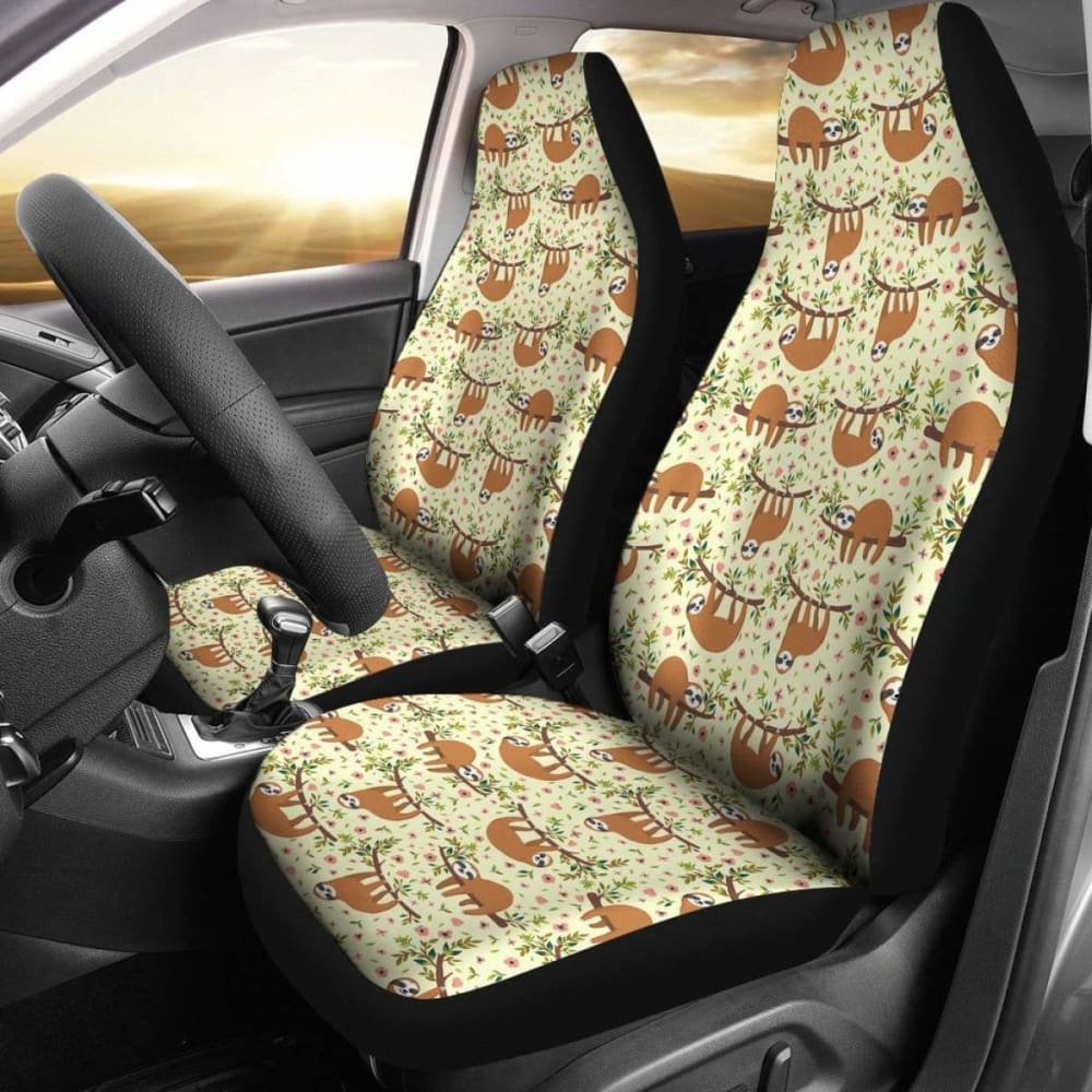 Floral Sloth Car Seat Covers 144902