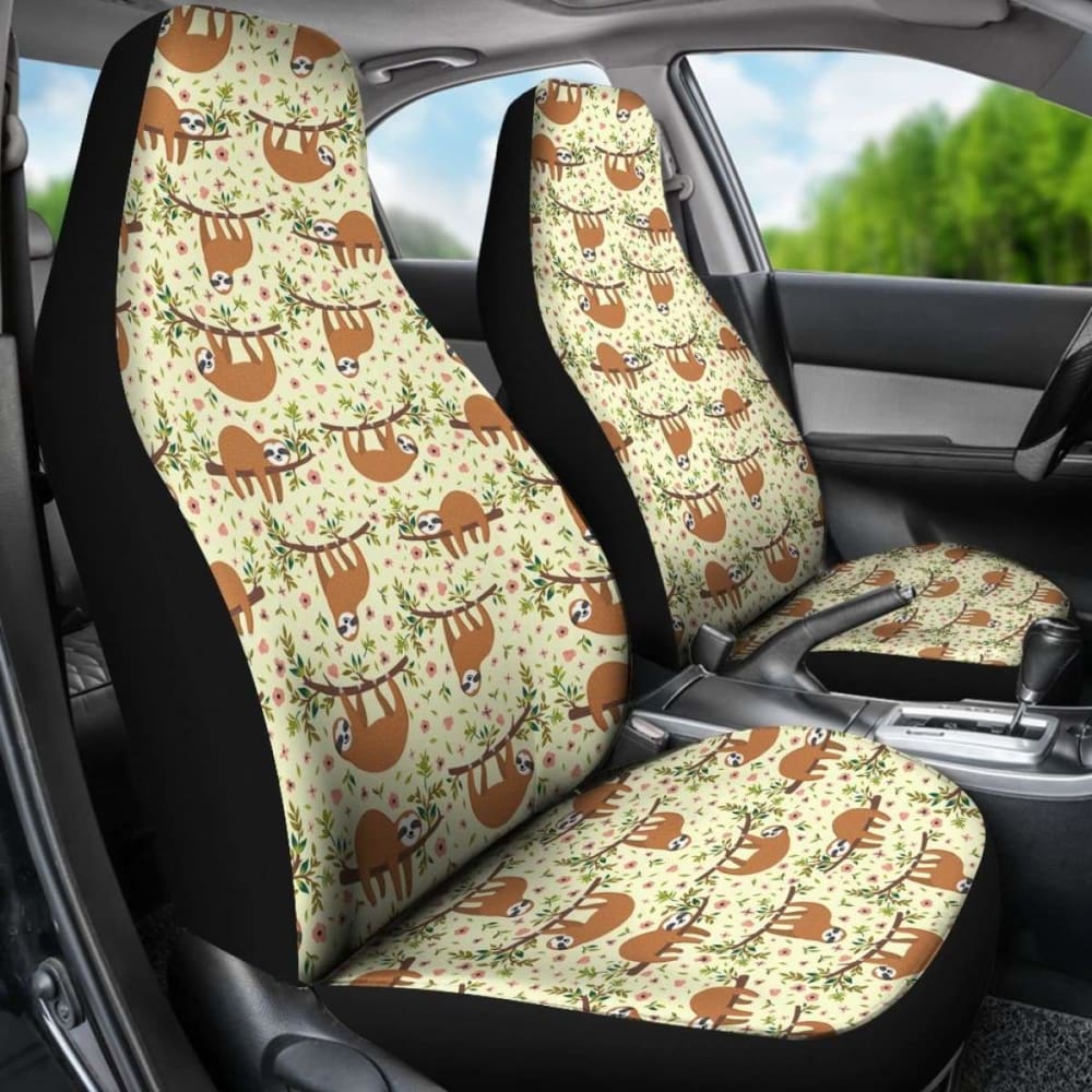 Floral Sloth Car Seat Covers 144902