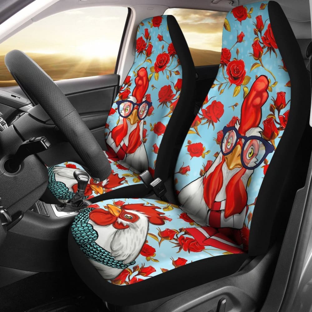 Flower Chicken Car Seat Covers 094209 - YourCarButBetter