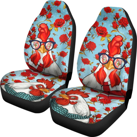 Flower Chicken Car Seat Covers 094209 - YourCarButBetter