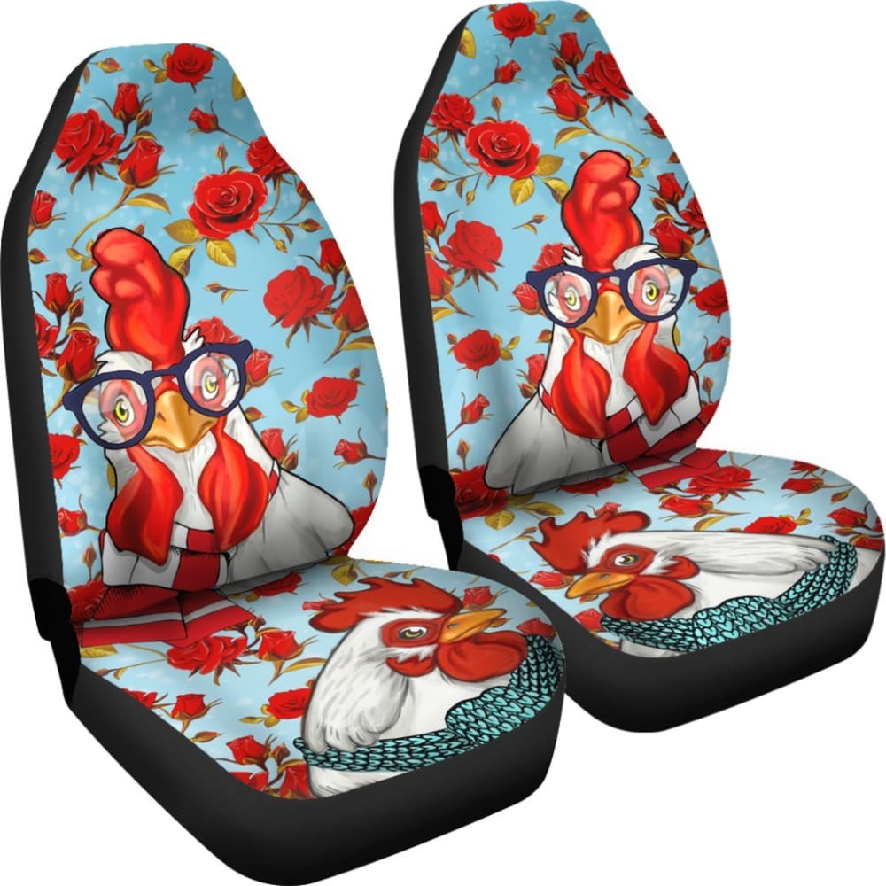 Flower Chicken Car Seat Covers 094209 - YourCarButBetter