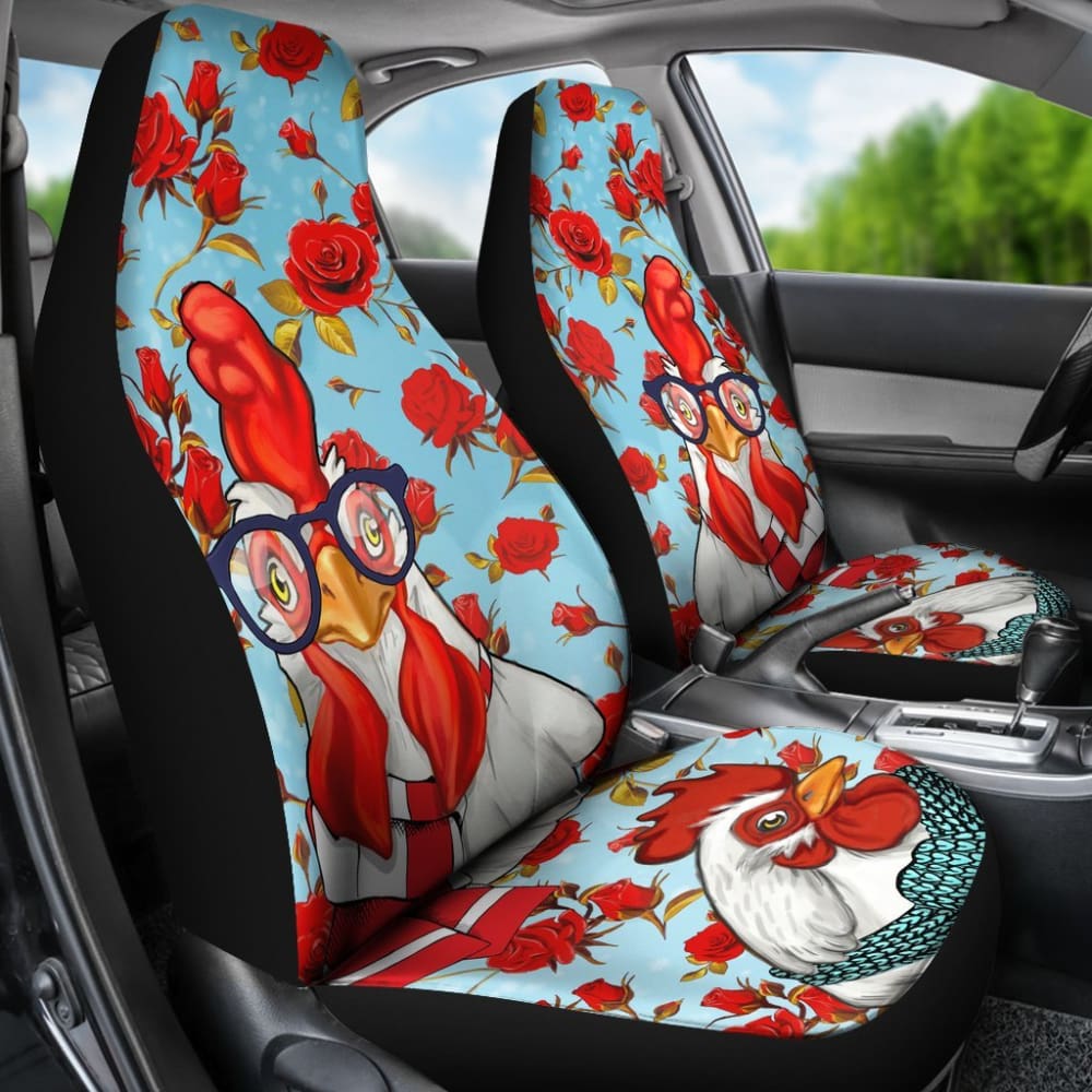 Flower Chicken Car Seat Covers 094209 - YourCarButBetter