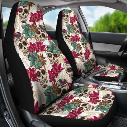 Flowers Sugar Skull Car Seat Covers 101207