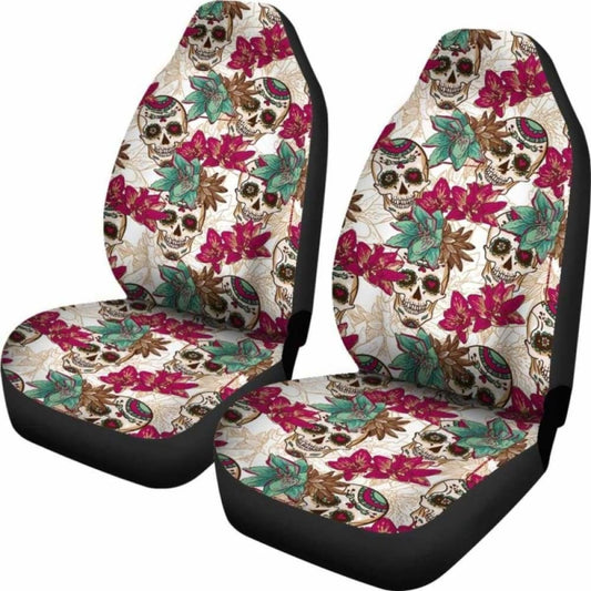 Flowers Sugar Skull Car Seat Covers 101207