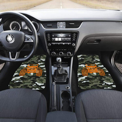 Forest Green Army Camouflage Color Pale Green Jeep Car Floor Mats 211204 - YourCarButBetter