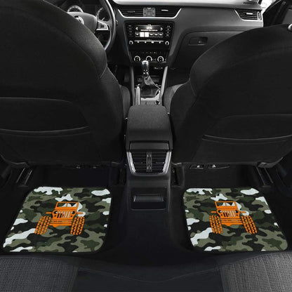 Forest Green Army Camouflage Color Pale Green Jeep Car Floor Mats 211204 - YourCarButBetter