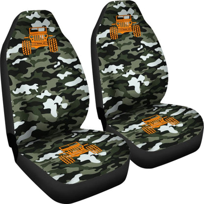 Forest Green Army Camouflage Color Pale Green Jeep Car Seats Covers 211204 - YourCarButBetter