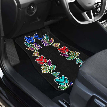 Four Directions Floral Car Floor Mats 153908 - YourCarButBetter