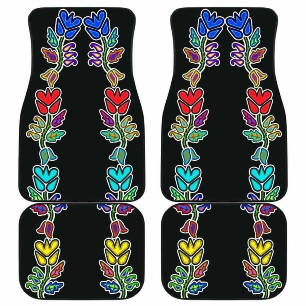 Four Directions Floral Car Floor Mats 153908 - YourCarButBetter
