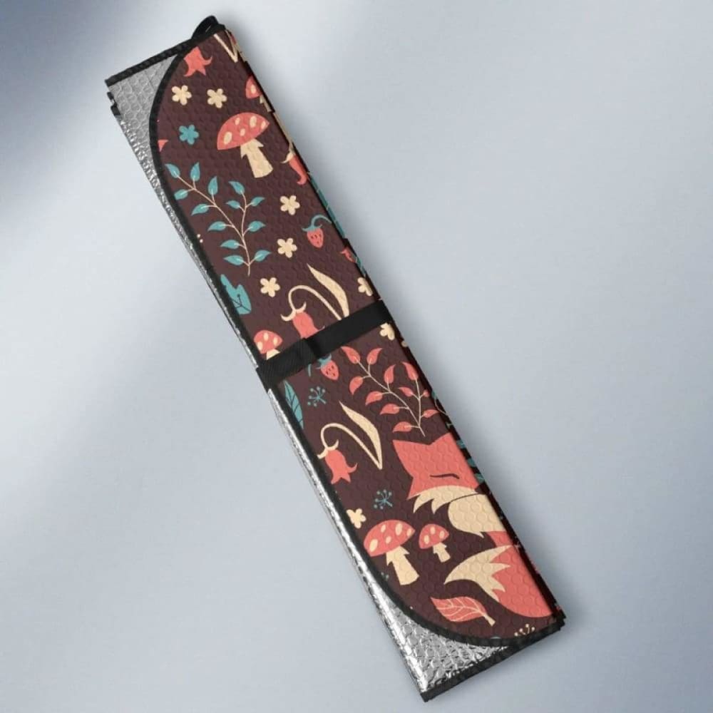 Fox Leaves Mushroom Pattern Car Auto Sun Shades 182102 - YourCarButBetter