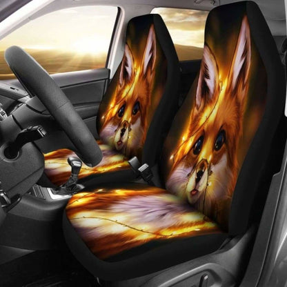 Fox Light Christmas Car Seat Covers 200217