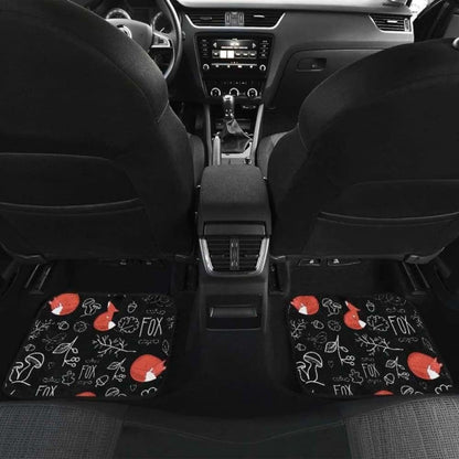 Fox Sleeping Fox Pattern Front And Back Car Mats 200217