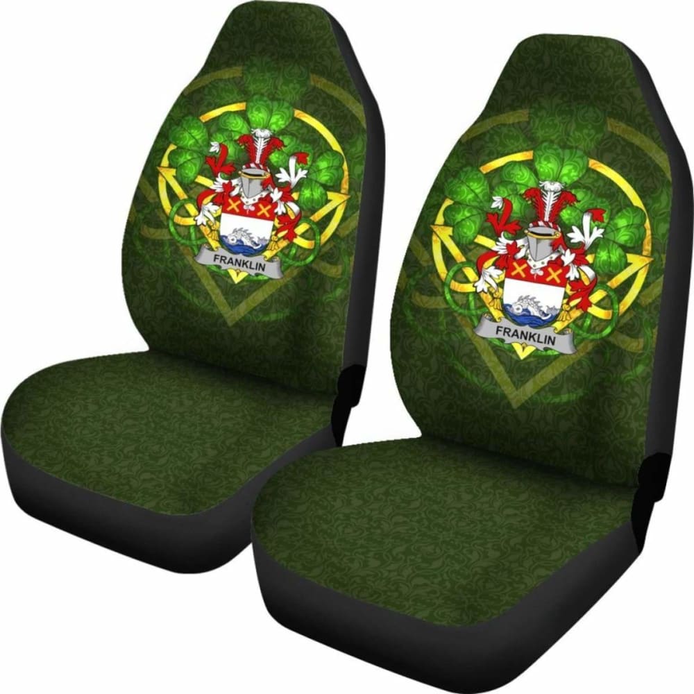 Franklin Ireland Car Seat Cover Celtic Shamrock (Set Of Two) 154230 - YourCarButBetter