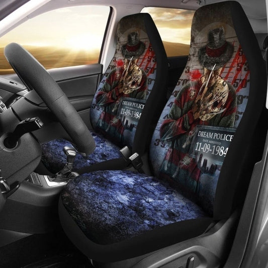 Freddy Krueger Car Seat Covers Custom Police Wanted Car Decoration 101819 - YourCarButBetter