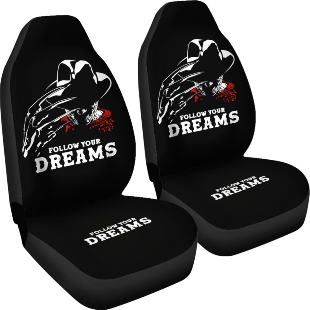 Freddy Krueger Follow Your Dreams Black Car Seat Covers 212903 - YourCarButBetter