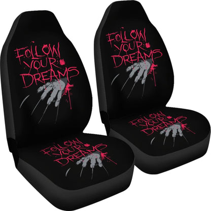 Freddy Krueger Follow Your Dreams Nightmare On Elm Street Car Seat Covers 212903 - YourCarButBetter