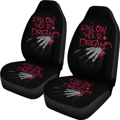 Freddy Krueger Follow Your Dreams Nightmare On Elm Street Car Seat Covers 212903 - YourCarButBetter