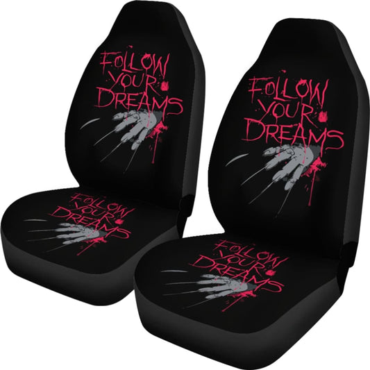 Freddy Krueger Follow Your Dreams Nightmare On Elm Street Car Seat Covers 212903 - YourCarButBetter