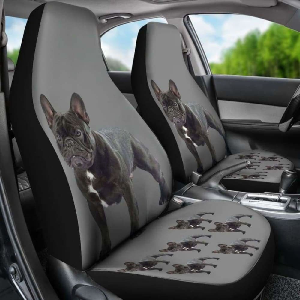 French Bulldog Car Seat Covers Grey 194110