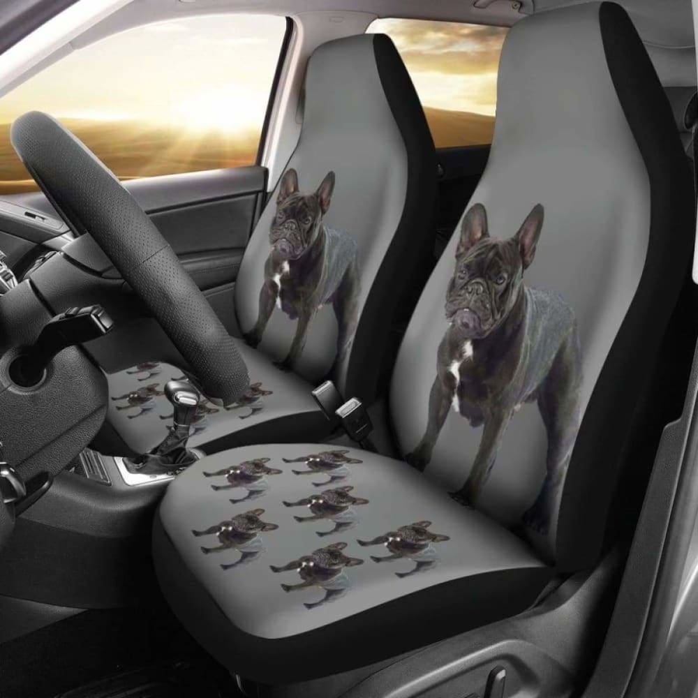 French Bulldog Car Seat Covers Grey 194110