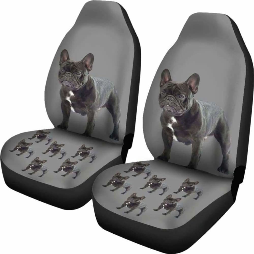 French Bulldog Car Seat Covers Grey 194110