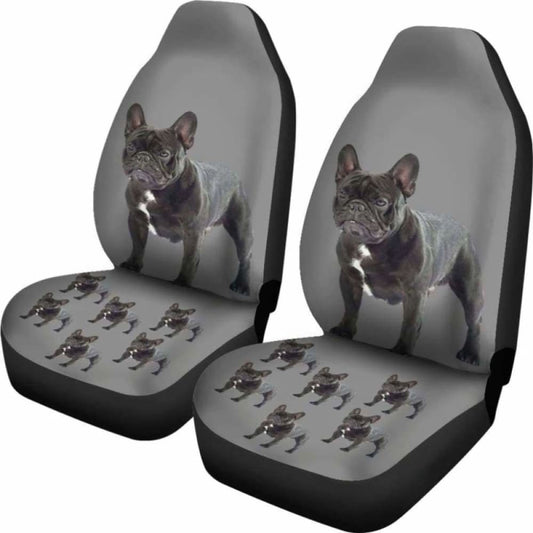 French Bulldog Car Seat Covers Grey 194110