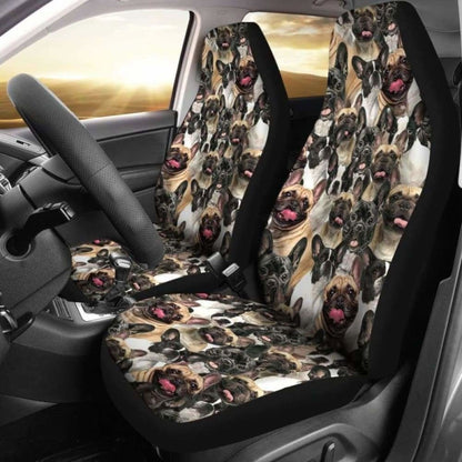 French Bulldog Full Face Car Seat Covers 194110