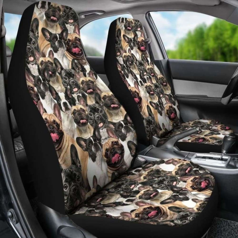 French Bulldog Full Face Car Seat Covers 194110