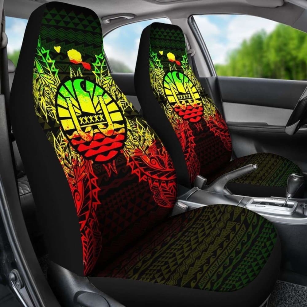French Polynesia Polynesia Car Seat Cover Map Reggae 105905 - YourCarButBetter
